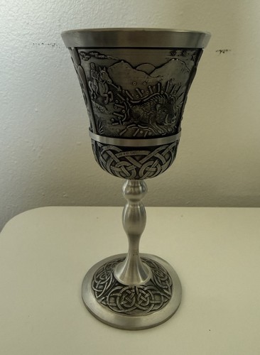 Vtg mullingar pewter goblet - mullingar,